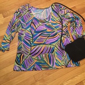 Island  3/4 Sleeve Round Neck Ladies XL Top New